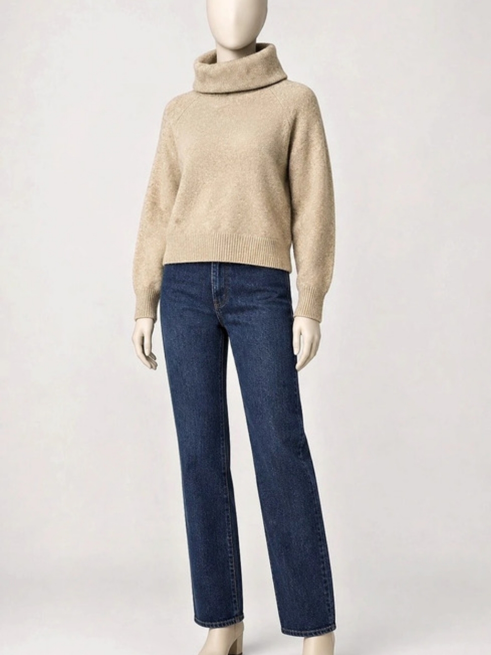 Cowl Neck Sweater in Brown Like New